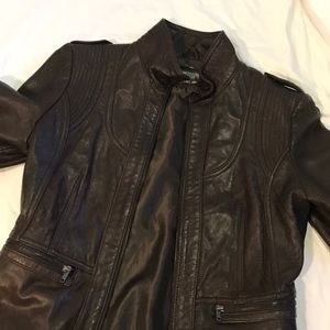 Kenneth Cole Genuine Brown Leather Jacket